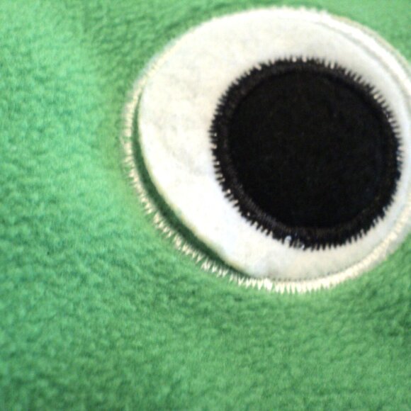 Frog Hoodie Women's Sz L Green Long Sleeves Zipped 2 Pockets Embroidered Face - Picture 7 of 7